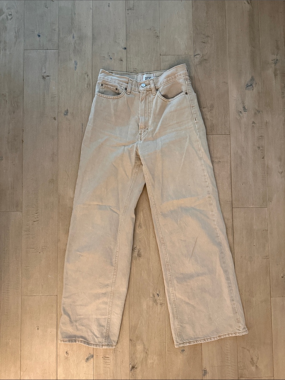 BDG Wide Leg Jeans in Light Tan